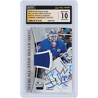 Carte autographiée par Henrik Lundqvist des Rangers de New York, saison 2019-20, Upper Deck SP Game Used All-Star Skills GU Relic #AS-HL, authentifiée CGC Fanatics Witnessed 10/10