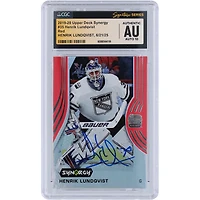 Henrik Lundqvist New York Rangers Autographed 2019-20 Upper Deck Synergy Red #35 CGC Fanatics Witnessed Authenticated Auto 10 Card