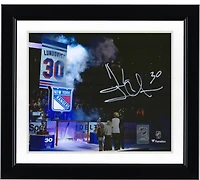 Henrik Lundqvist New York Rangers Autographed 8'' x 10'' Banner Raising Photograph