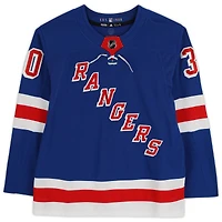 Henrik Lundqvist New York Rangers Maillot Authentique Adidas Bleu Autographié