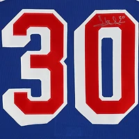 Henrik Lundqvist New York Rangers Maillot Authentique Adidas Bleu Autographié