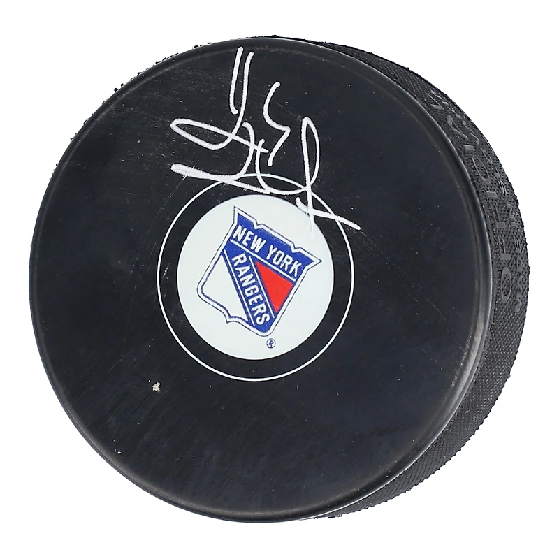 Rondelle de hockey dédicacée par Henrik Lundqvist des Rangers de New York