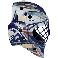 Réplique du masque de gardien de but de la Statue de la Liberté autographié par Henrik Lundqvist des Rangers de New York avec l'inscription « No Quit in NY