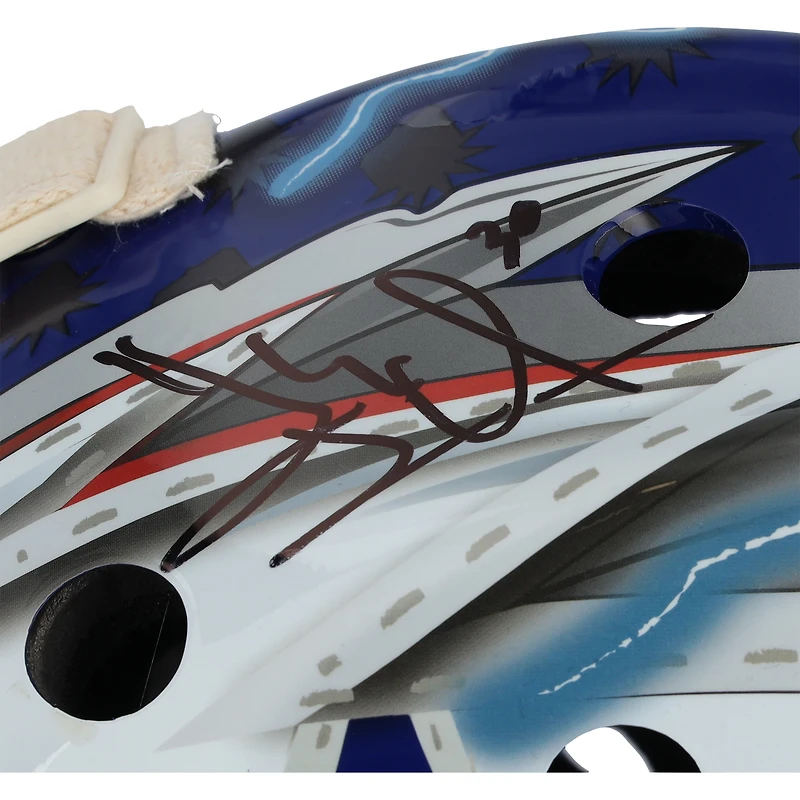 Réplique du masque de gardien de but de la Statue de la Liberté autographié par Henrik Lundqvist des Rangers de New York avec l'inscription « No Quit in NY
