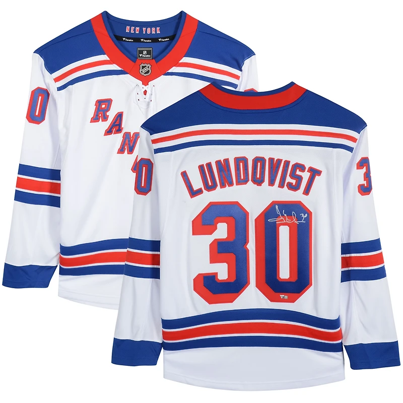 Henrik Lundqvist New York Rangers Autographed White Fanatics Breakaway Jersey