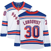 Henrik Lundqvist New York Rangers Autographed White Fanatics Breakaway Jersey