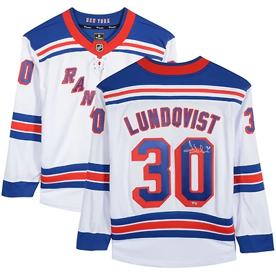 Maillot blanc autographié de Henrik Lundqvist, Rangers de New York, Fanatics Breakaway