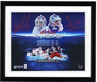 Igor Shesterkin & Henrik Lundqvist New York Rangers Autographed 16" x 20" Outdoor Stylized Photograph - Signed in Red - Limited Edition #1/1