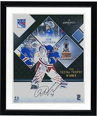 Igor Shesterkin New York Rangers Autographed 16'' x 20'' 2022 Vezina Trophy Winner Stylized Photograph