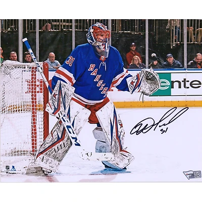 Igor Shesterkin New York Rangers Photographie dédicacée des débuts de la LNH 8" x 10"