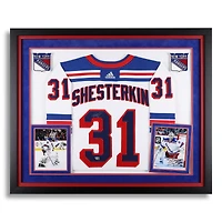 Igor Shesterkin New York Rangers Autographed Deluxe Framed White adidas Authentic Jersey 