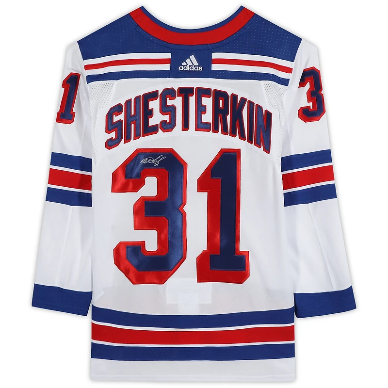 Igor Shesterkin New York Rangers Autographed White Adidas Authentic Jersey