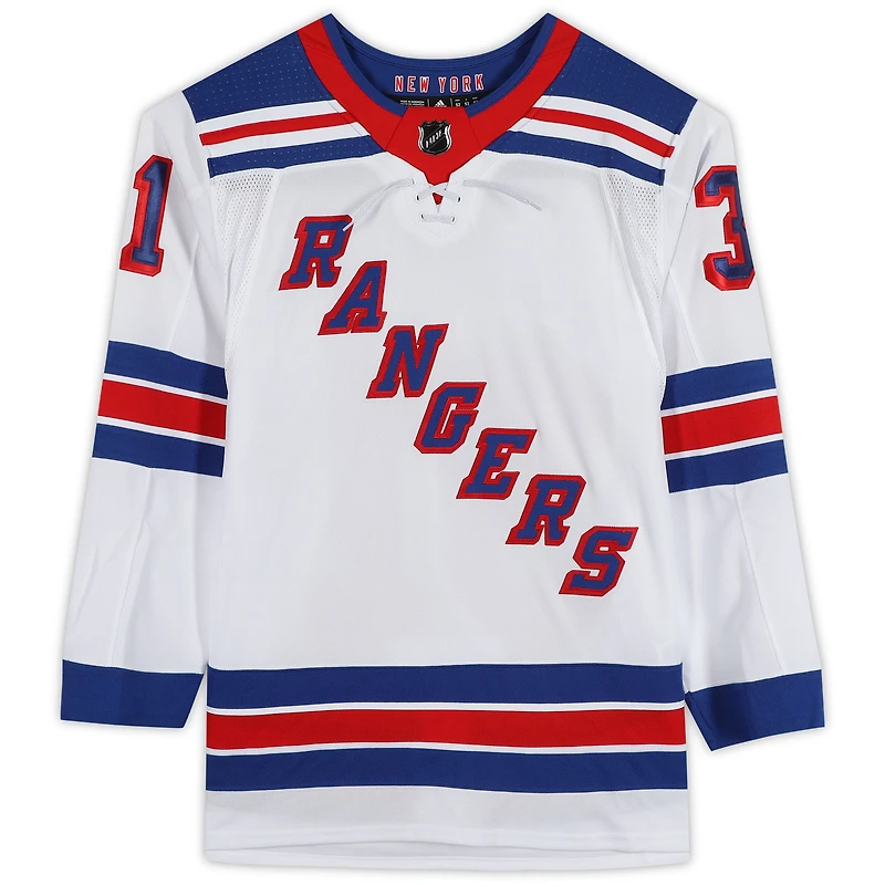 Igor Shesterkin New York Rangers Maillot Authentique Adidas Blanc Autographié
