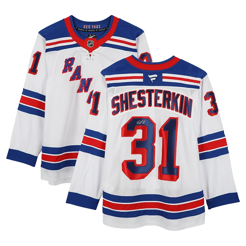 Maillot Fanatics blanc dédicacé par Igor Shesterkin des Rangers de New York