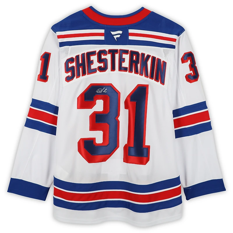 Maillot Fanatics blanc dédicacé par Igor Shesterkin des Rangers de New York