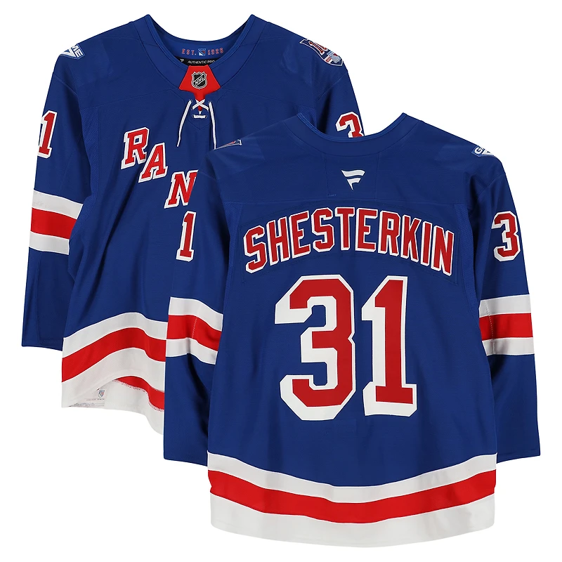 Igor Shesterkin New York Rangers Game-Used #31 Blue Set 2 Jersey from the 2025-26 NHL Season