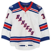 Maillot blanc n° 31 porté par Igor Shesterkin des Rangers de New York lors du match contre les Sabres de Buffalo le 9 octobre 2024