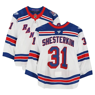 Igor Shesterkin New York Rangers Game-Used #31 White Jersey vs. Buffalo Sabres on October 9, 2024