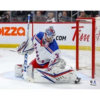 Gant de maillot blanc non signé des Rangers New York d'Igor Shesterkin Enregistrer la photo