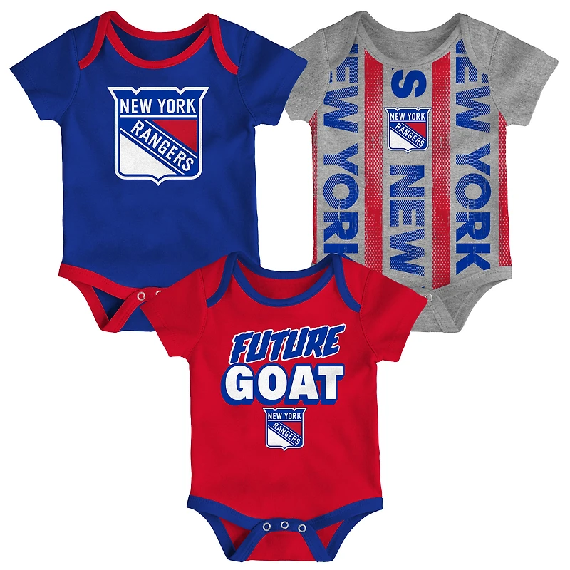 Infant  New York Rangers Loyal Buddies Three-Pack Bodysuit Set