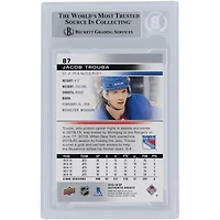 Jacob Trouba New York Rangers Autographed 2019-20 Upper Deck SP Authentic #87 Beckett Fanatics Witnessed Authenticated Card
