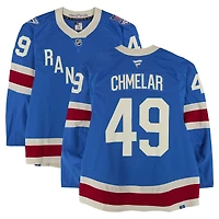 Jaroslav Chmelař New York Rangers Game-Used #49 Blue Alternate Jersey vs. Buffalo Sabres on April 8, 2026