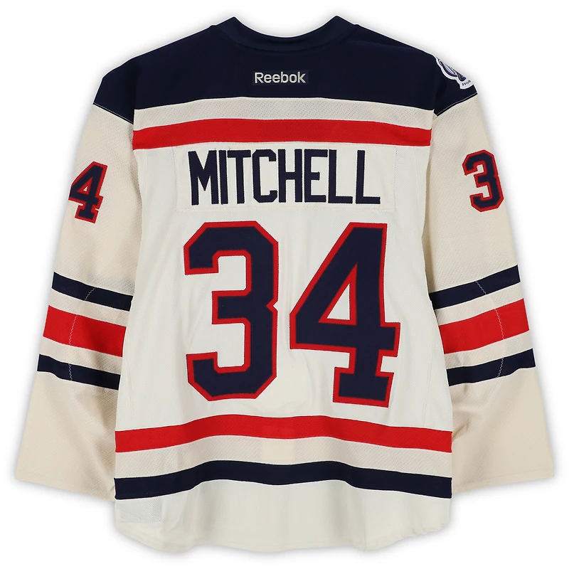 John Mitchell New York Rangers Practice-Used #34 White Reebok Jersey vs. Philadelphia Flyers on January 2, 2012 - NHL Winter Classic - Worn During Warm-Ups