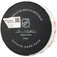 Rondelle de but autographiée par J.T. Miller des Rangers de New York, utilisée lors du match contre les Islanders de New York le 3 mars 2025