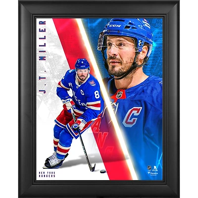 Collage Radiance encadré de J.T. Miller, Rangers de New York, 33 x 41 cm