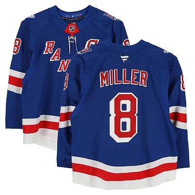 J.T. Miller New York Rangers Game-Used #8 Blue Set 3 Jersey from the 2025-26 NHL Season