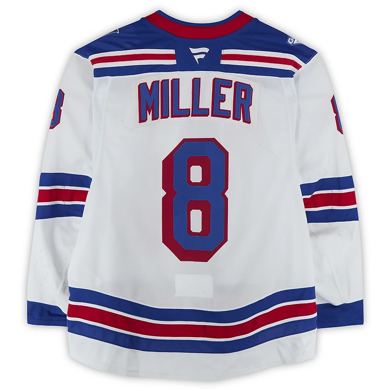 J.T. Miller New York Rangers Game-Used #8 White Set 3 Jersey from the 2025-26 NHL Season