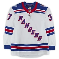Justin Dowling New York Rangers Game-Used #37 White Set 3 Jersey from the 2025-26 NHL Season