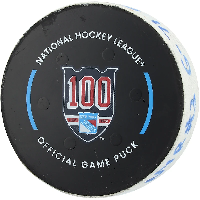 Juuso Parssinen New York Rangers Game-Used Goal Puck vs. San Jose Sharks on October 23, 2025