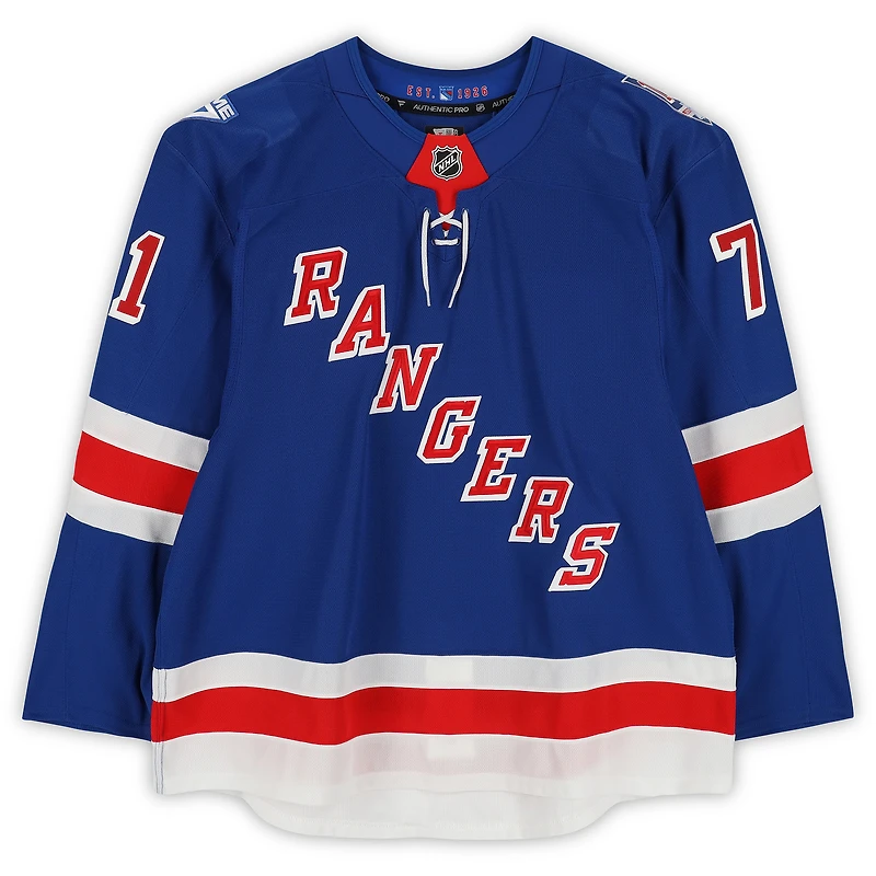 Juuso Parssinen New York Rangers Game-Used #71 Blue Set 2 Jersey from the 2025-26 NHL Season