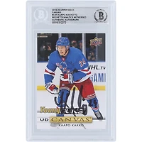 Carte de recrue authentifiée signée Kaapo Kakko New York Rangers 2019-20 Upper Deck Series 1 Young Guns Canvas #C91 Beckett Fanatics