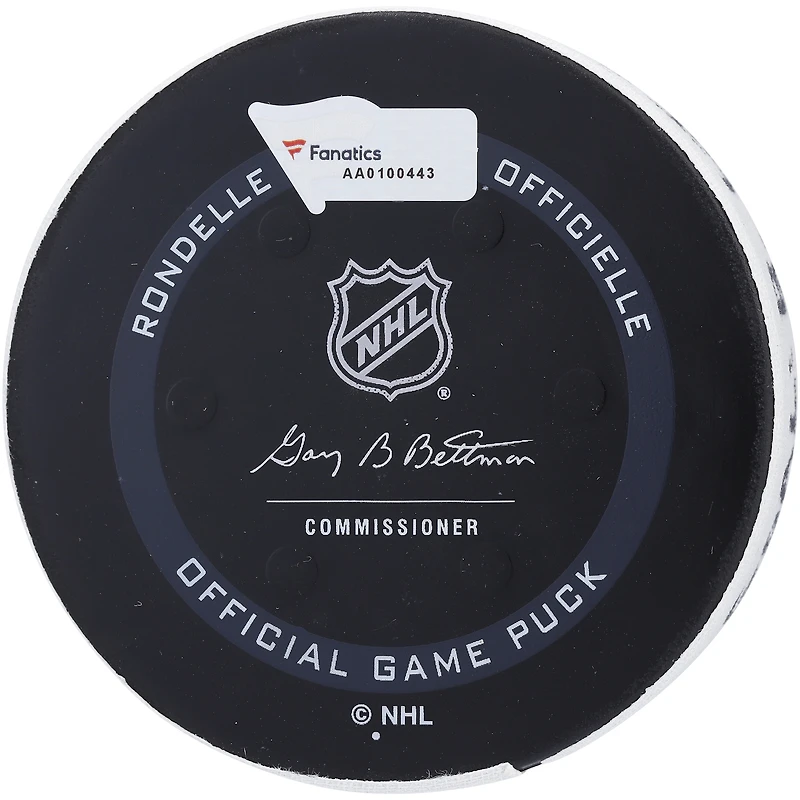 Kaapo Kakko New York Rangers Game-Used Goal Puck from September 28 2021 vs. Boston Bruins