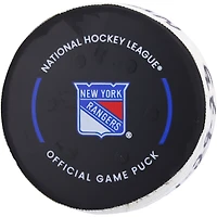 K'Andre Miller New York Rangers Game-Used Goal Puck vs. Detroit Red Wings on November 29, 2023