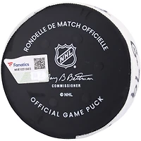 K'Andre Miller New York Rangers Game-Used Goal Puck vs. Detroit Red Wings on November 29, 2023