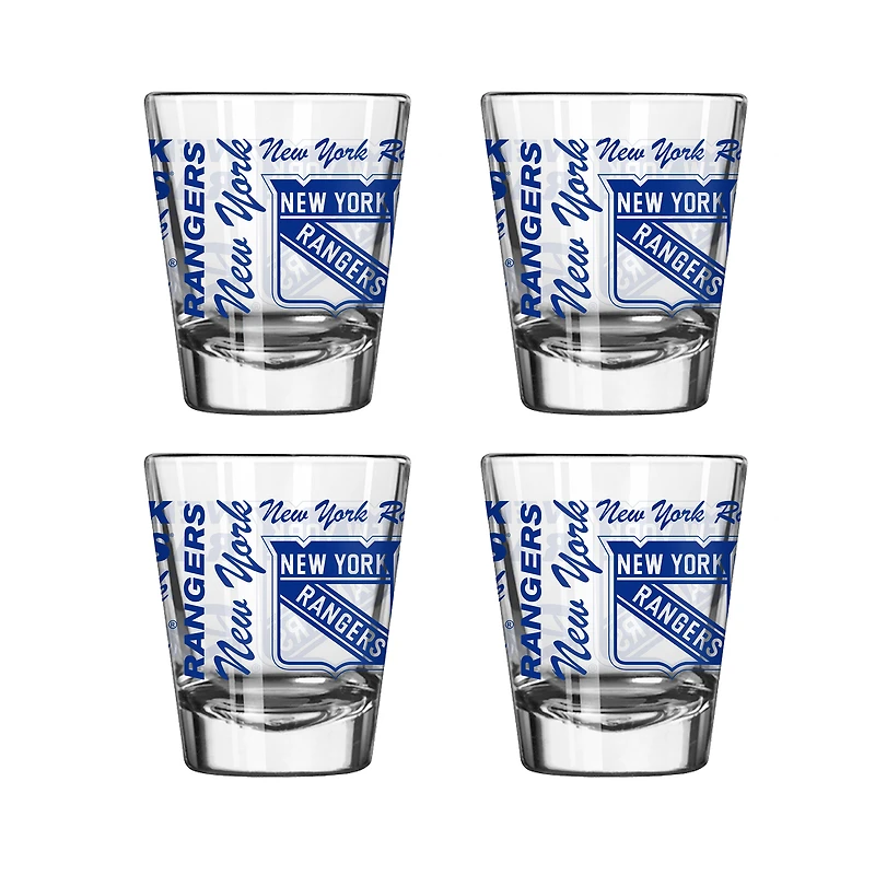 Logo Brands New York Rangers 4-Pack 2oz. Shot Glass Set
