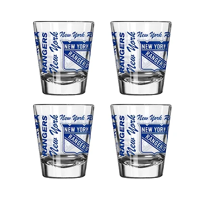 Logo Brands New York Rangers 4-Pack 2oz. Shot Glass Set