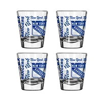 Logo Brands New York Rangers 4-Pack 2oz. Shot Glass Set