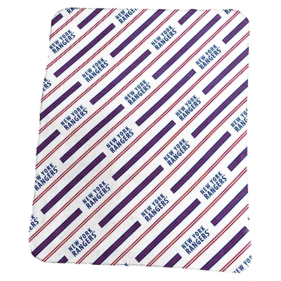 Logo Brands New York Rangers 50" x 60" Classic Vertical Stripe Fleece Throw Blanket