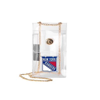 Logo Brands New York Rangers Clear Essential Crossbody Purse