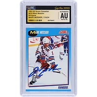 Mark Messier Rangers de New York Score autographié 1991-92 Canadien bilingue #635 CGC Fanatics Witnessed Authenticated Auto 10 Card