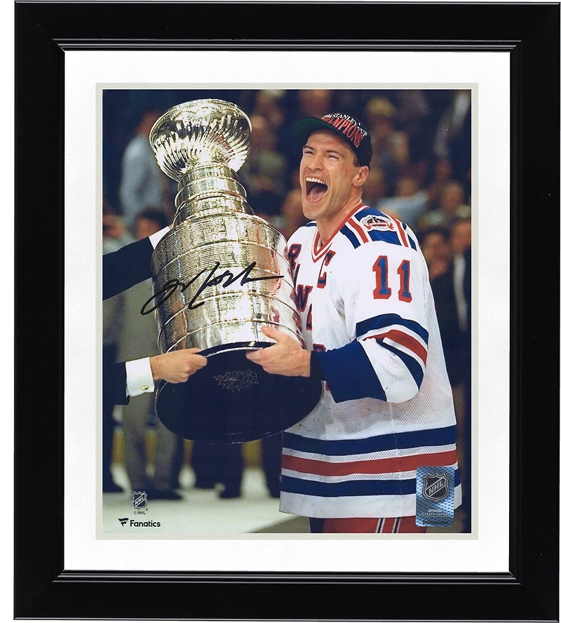 Mark Messier New York Rangers Autographed 8" x 10" Receiving Stanley Cup Photograph
