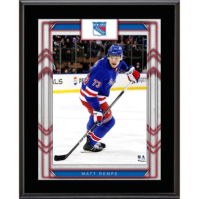 Plaque sublimée du joueur Matt Rempe des Rangers de New York 10,5" x 13"