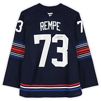 Maillot alternatif bleu marine autographié de Matt Rempe, des Rangers de New York (Fanatics Premium).