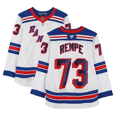 Matt Rempe New York Rangers Autographed White Fanatics Premium Jersey
