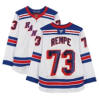 Maillot blanc Fanatics Premium autographié de Matt Rempe, des Rangers de New York