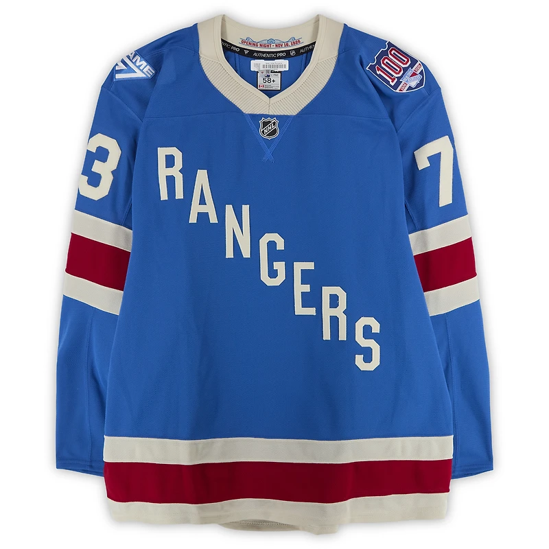 Matt Rempe New York Rangers Game-Used #73 Blue Centennial Jersey vs. Boston Bruins on January 26, 2026
